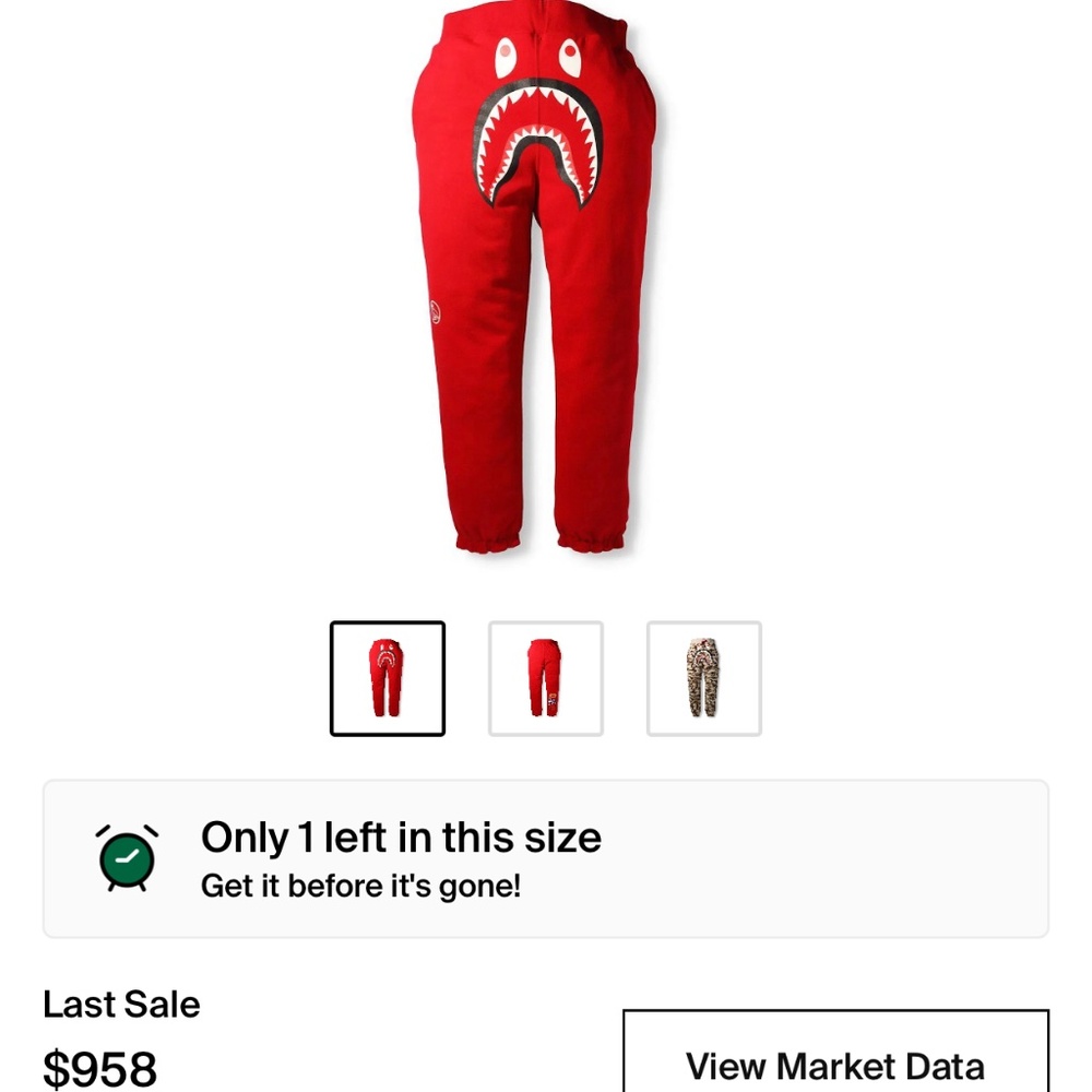 Bape x OVO reversible sweatpant